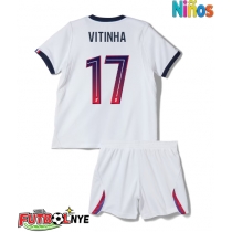 Camiseta Paris Saint-Germain Vitinha #17 Visitante Equipación para niños 2026-27 manga corta (+ pantalones cortos)